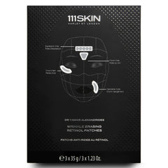 111SKIN wrinkle erasing patches applied to the forehead for a smoother look overnight