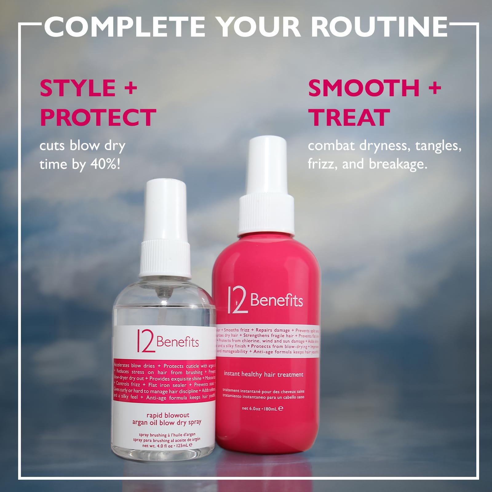 12 Benefits Rapid Blowout damp hair prep speeds up drying and styling.