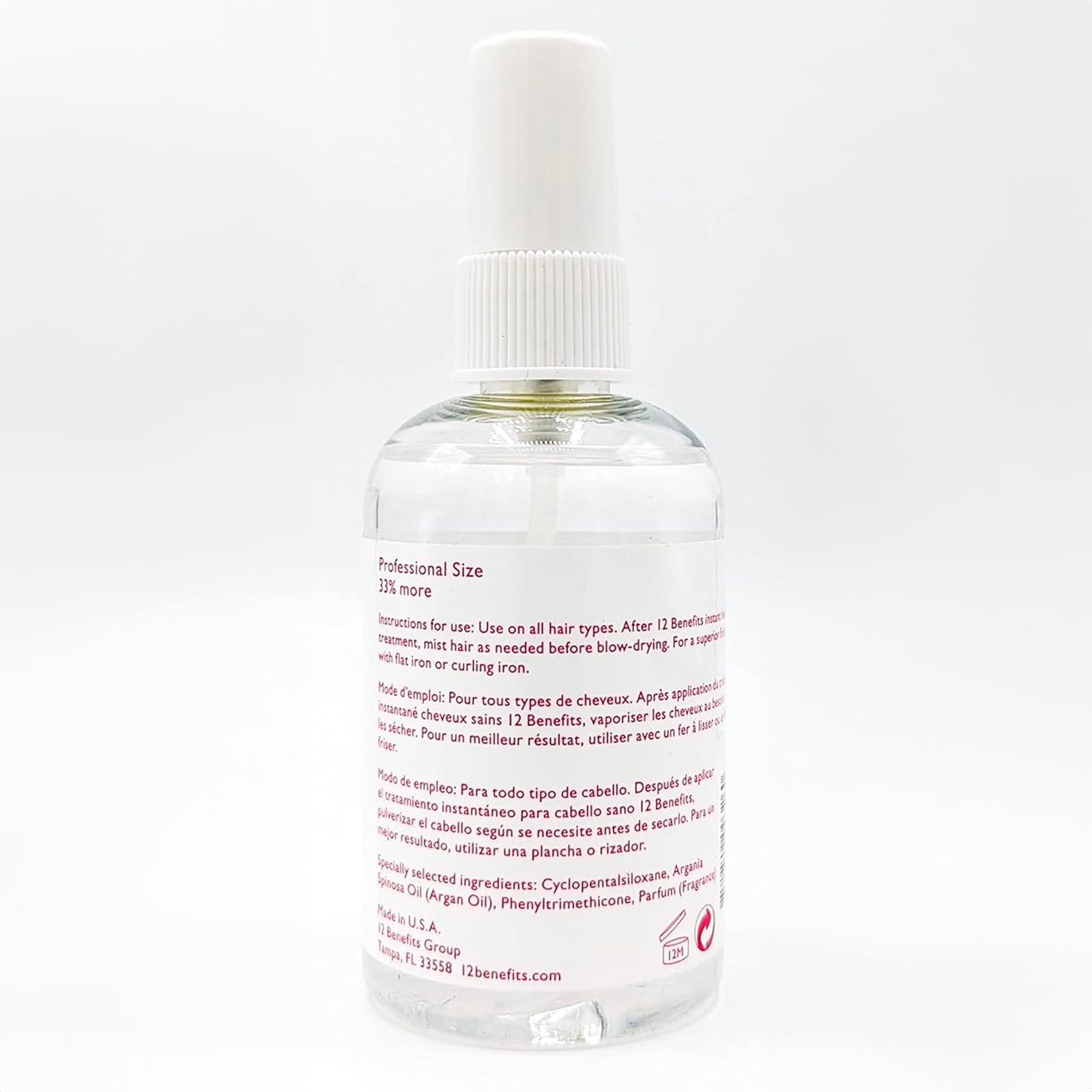 12 Benefits Rapid Blowout packaging front showcases a practical 4 oz bottle.