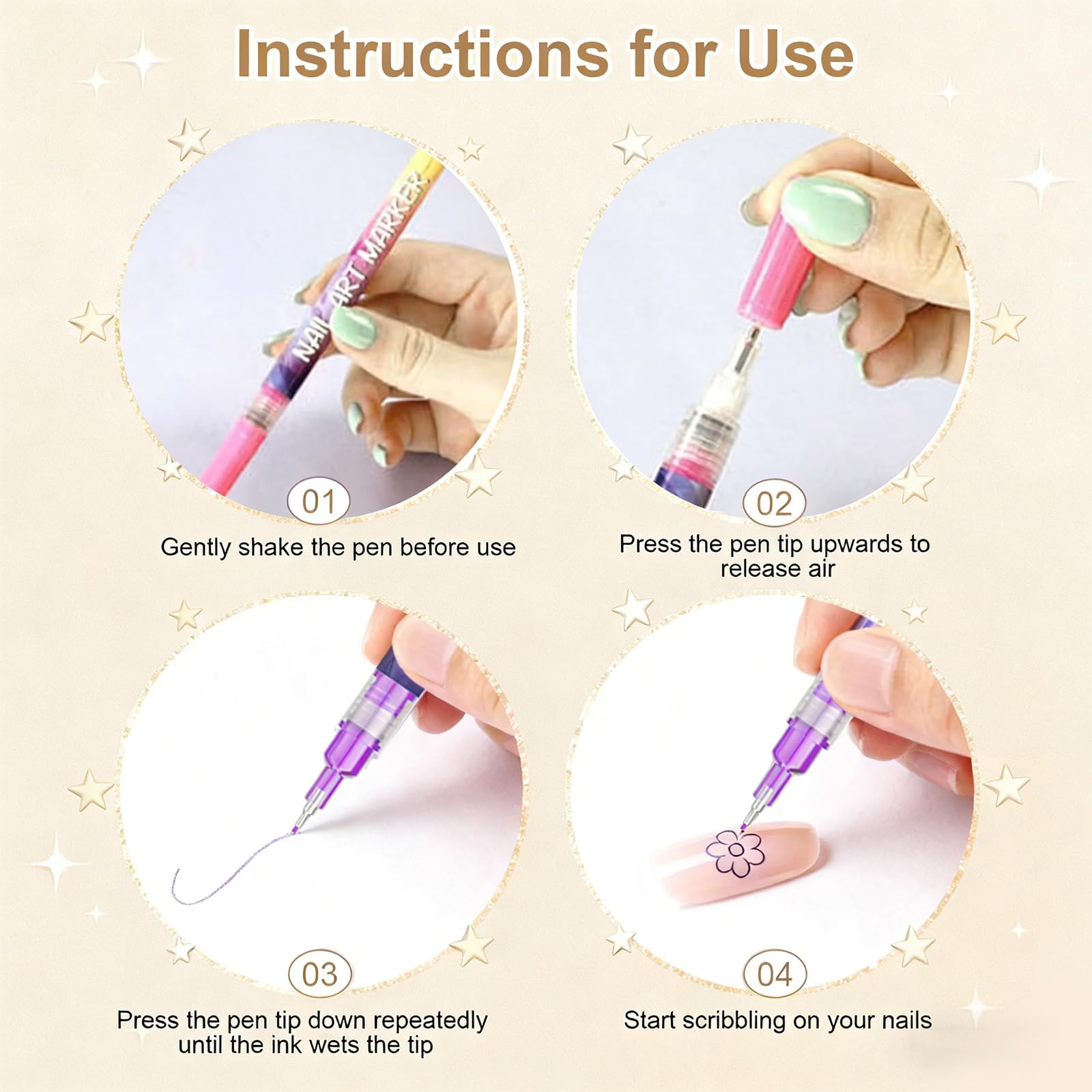 12 Colors Nail Art Pens Set gift-ready packaging for gifting