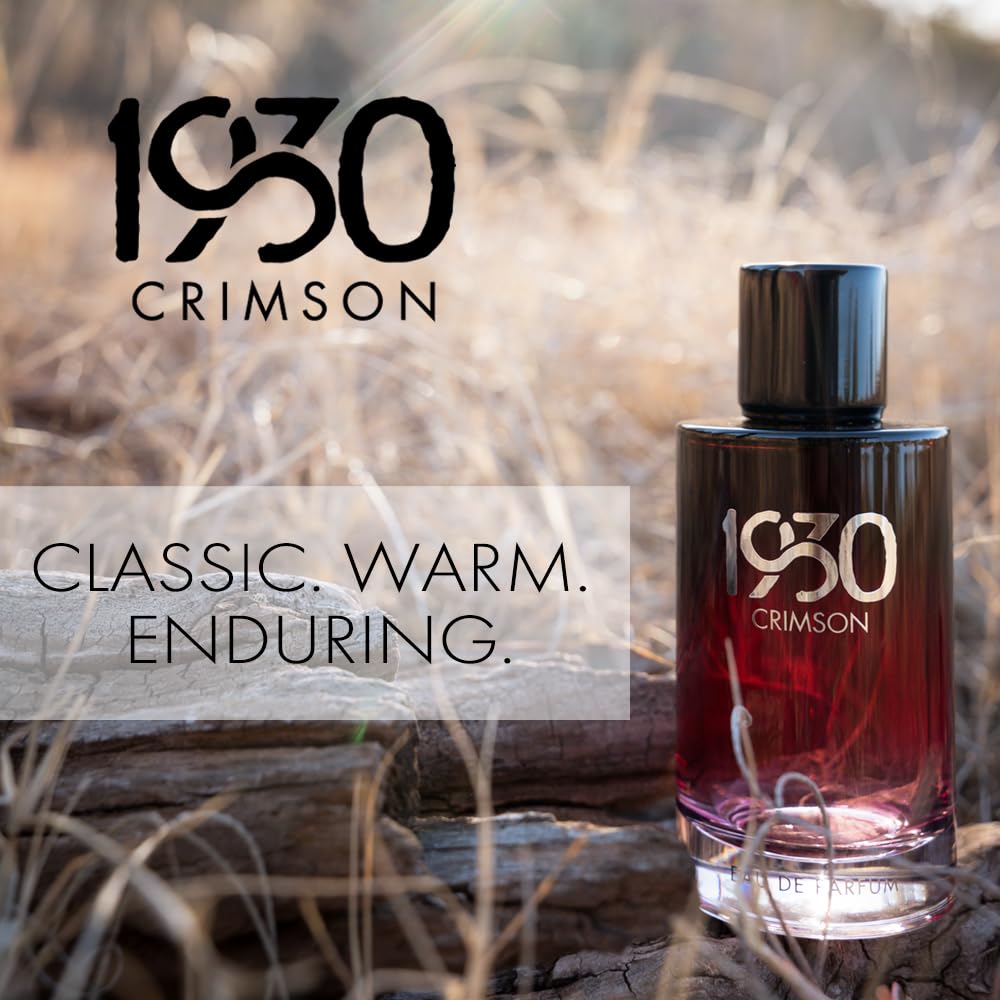 1930S Crimson bottle side view highlights sleek lines and premium craftsmanship.