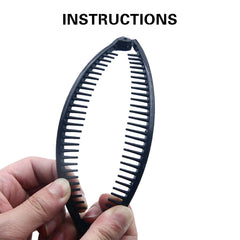 1st Choice Clincher banana clip dense teeth grip thick hair securely during activities.
