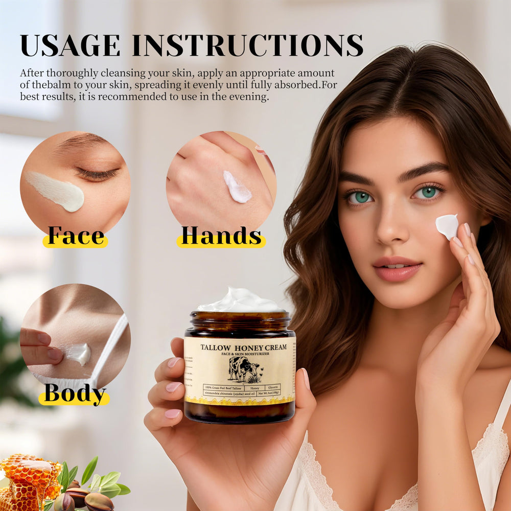 2Bmagic natural ingredients with beef tallow and honey for nourished skin