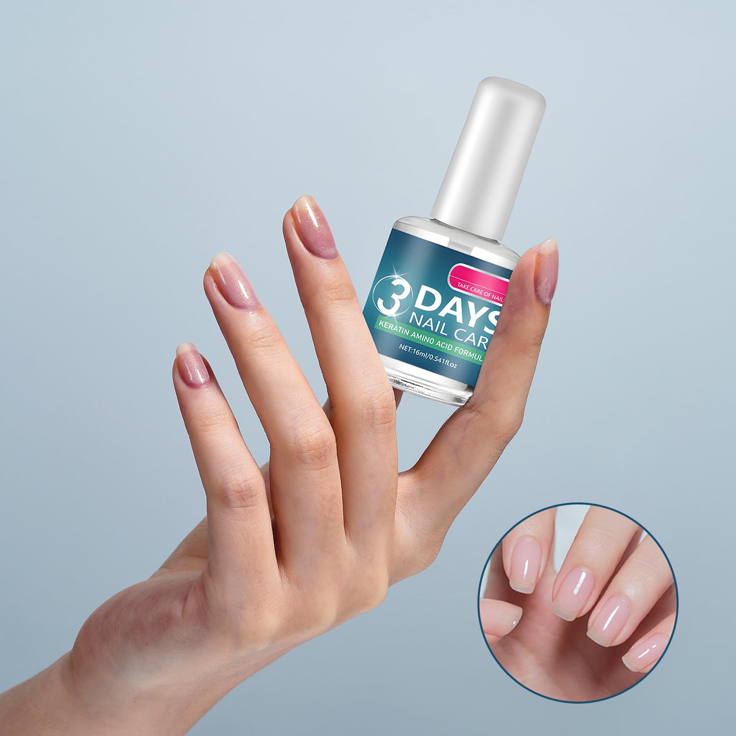 3 Days Nail Care close-up texture shows lightweight, fast-absorbing formula for daily use.
