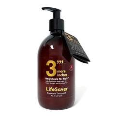 3 More Inches Lifesaver Prewash bottle pour demonstrates hydrating pre-wash application
