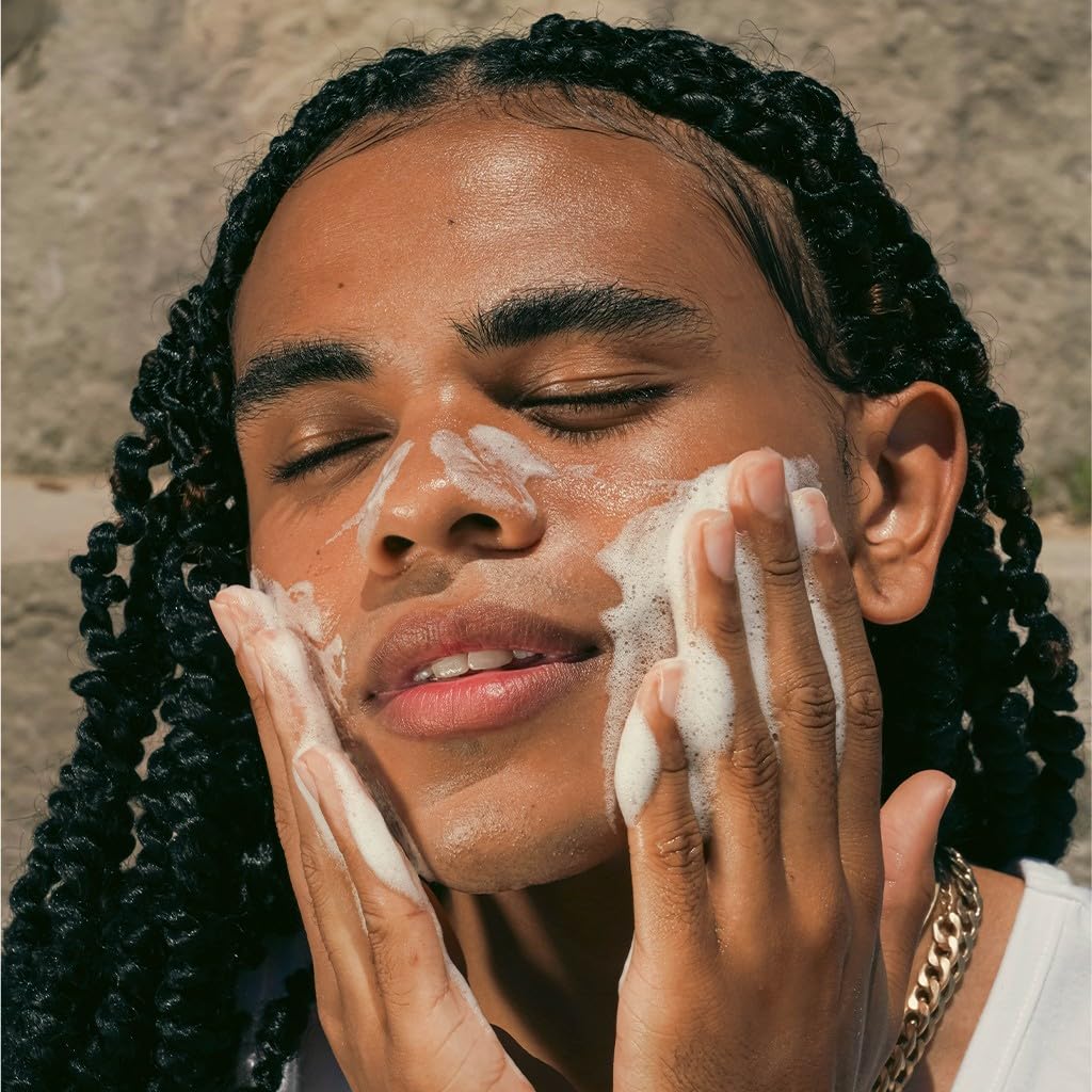 Close-up of foamy lather from 31st State Foaming Face Wash
