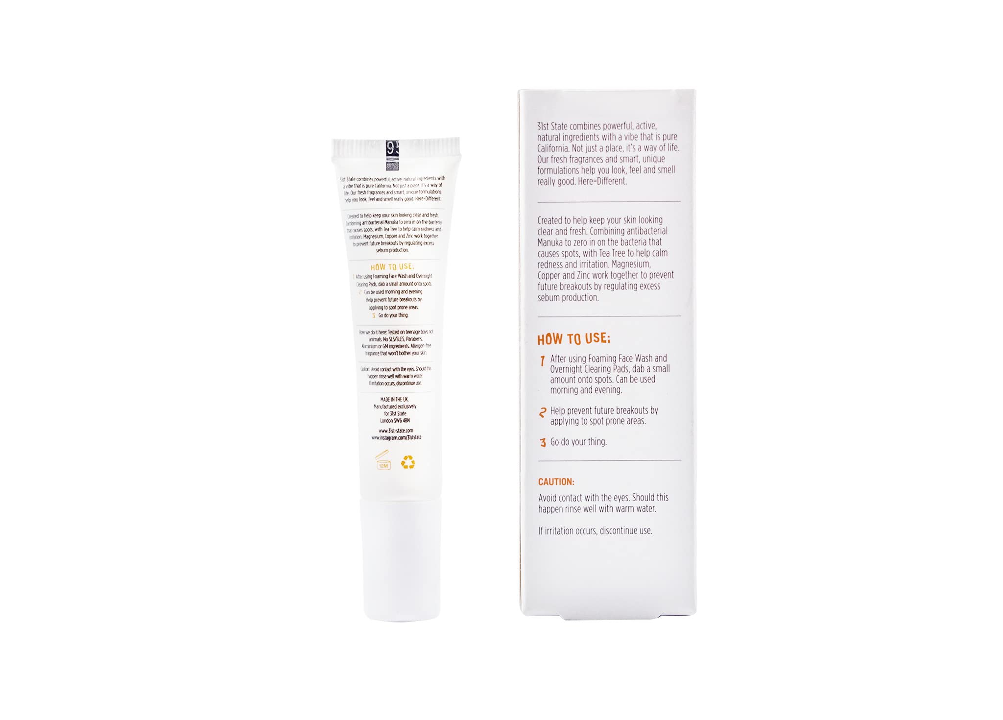 Teen skincare routine with 31st State Spot Control Gel applied to the face