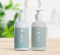 39° North conditioner bottle with lavender and eucalyptus for hydrated, smooth hair.