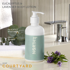 39° North hotel spa-inspired bath amenities idea for at-home luxury.