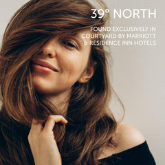 Close-up of the lotion texture from 39° North showing smooth hydration.
