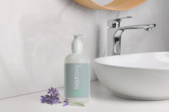 39° North Shampoo label showing hotel-grade quality for home spa moments