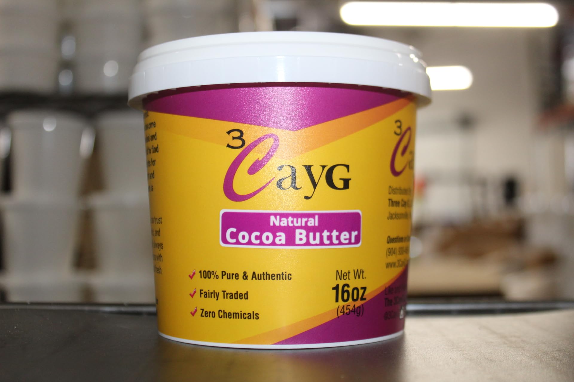 3CAYG Cocoa Butter enriched with vitamins A, D, and E