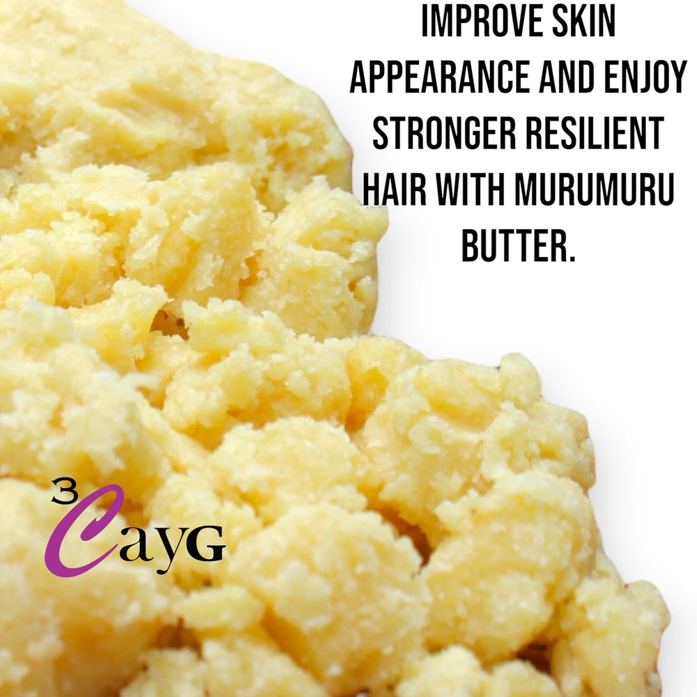 3CAYG Murumuru Butter raw block closeup shows creamy texture ready to melt.