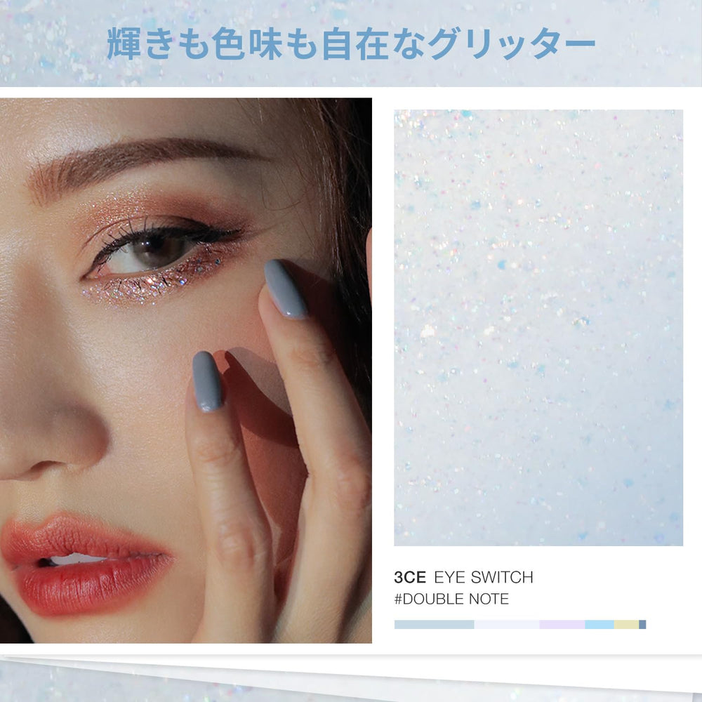 3CE Eye Switch Double Note precision brush application for controlled, seamless crease or lid.