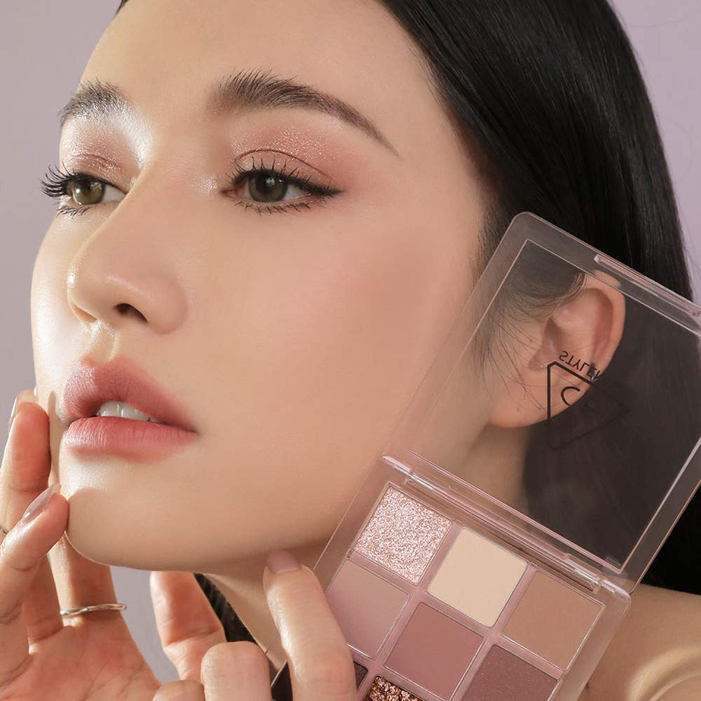3CE Some DEF 9colors swatch-01 demonstrates blendable warm and cool tones
