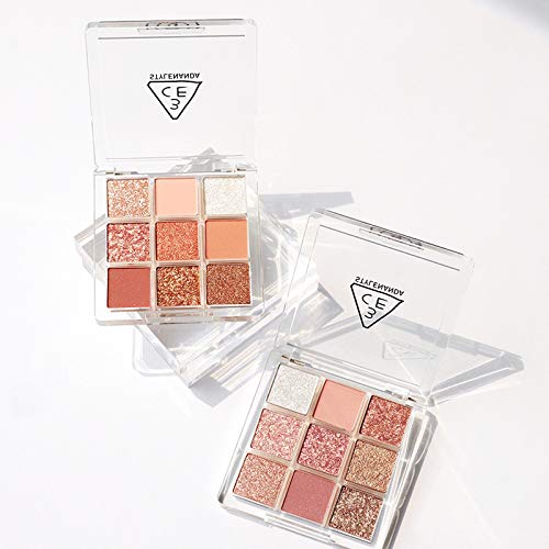 3CE Multi Eye Color Palette pearl glow shades enhance luminosity and depth.
