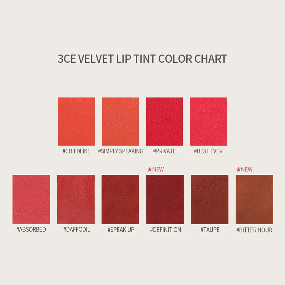 Lips wearing 3CE Velvet Lip Tint New Nude for everyday wear.