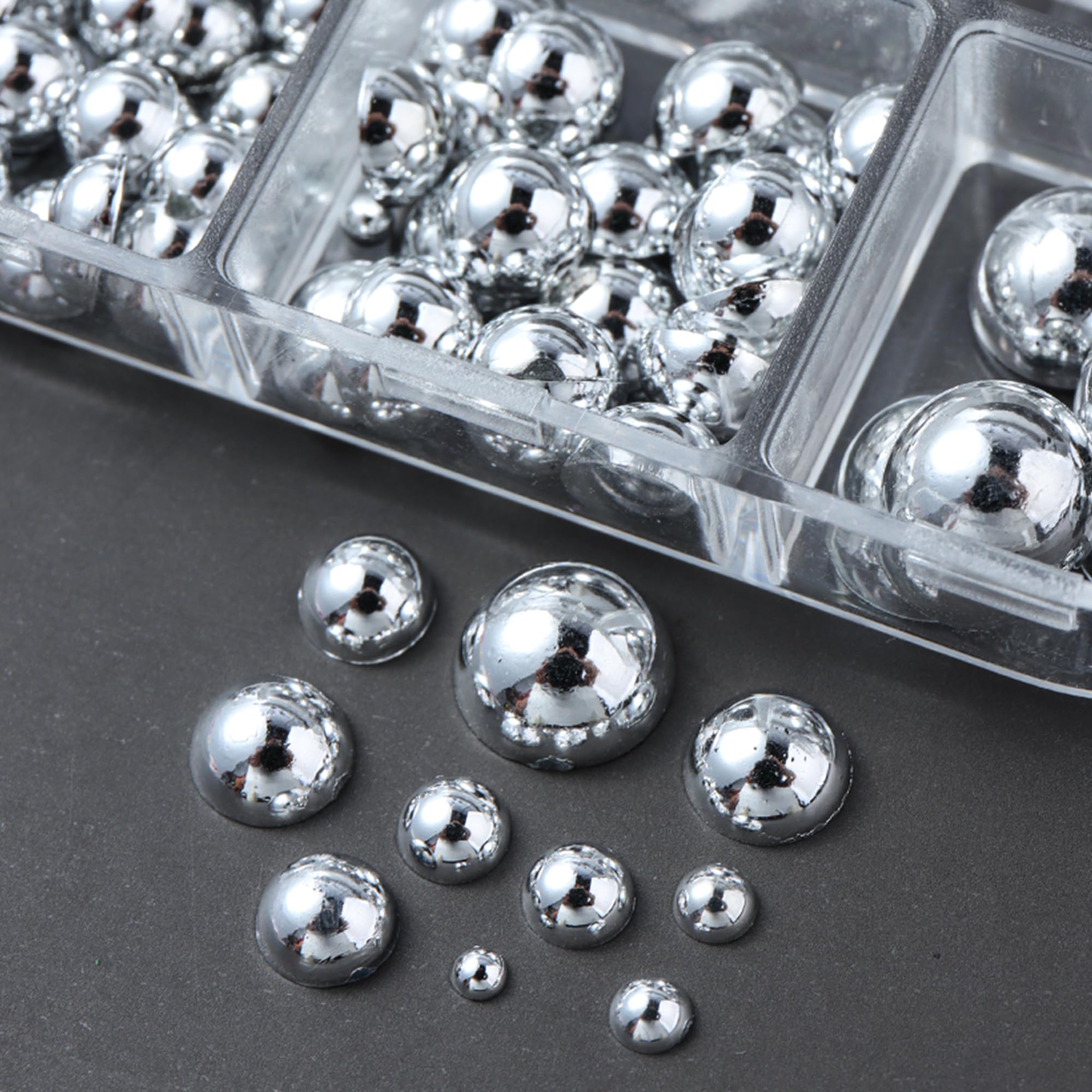 3D Mini Metal Punk Nail Art Studs steel balls add subtle three-dimensional sparkle