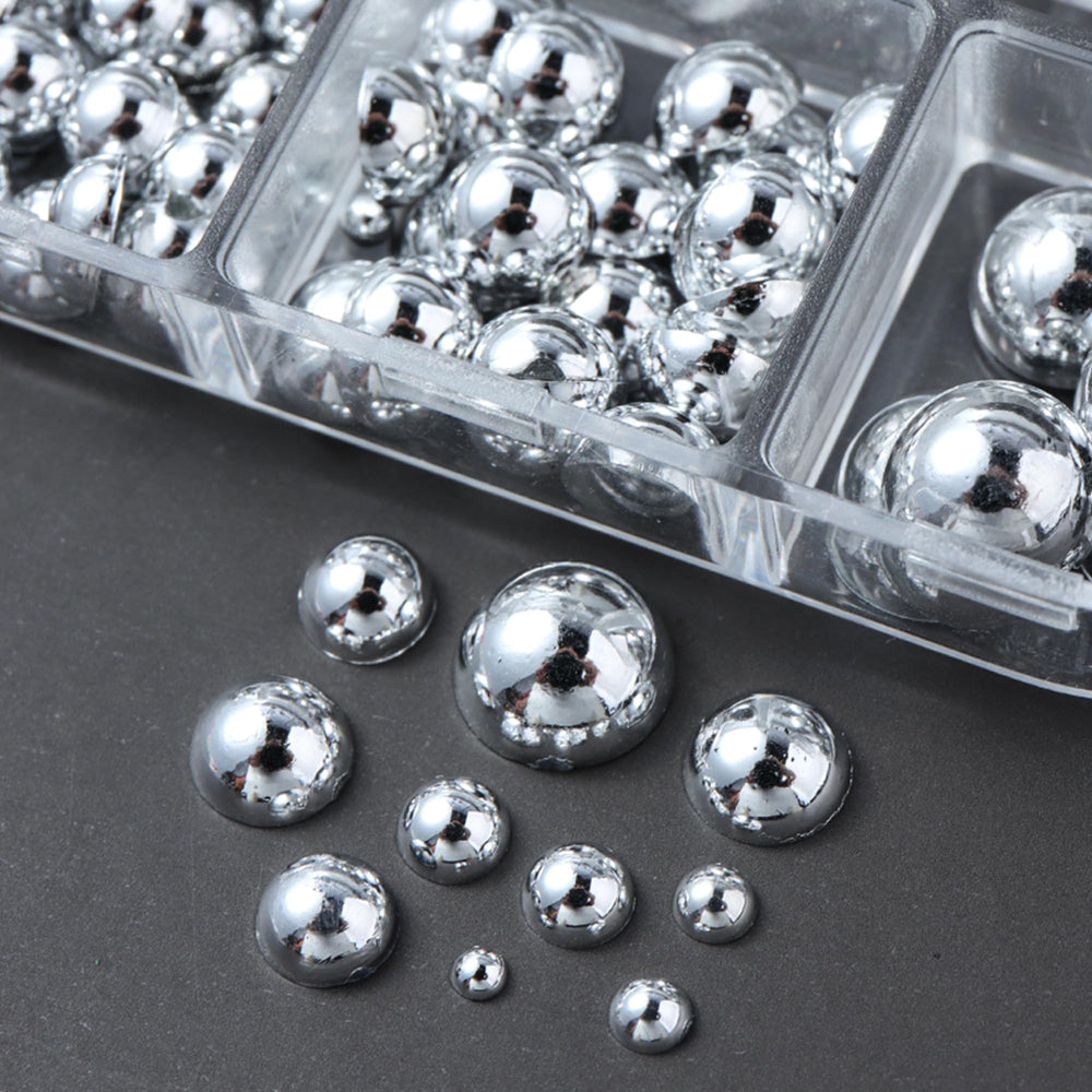 3D Mini Metal Punk Nail Art Studs steel balls add subtle three-dimensional sparkle
