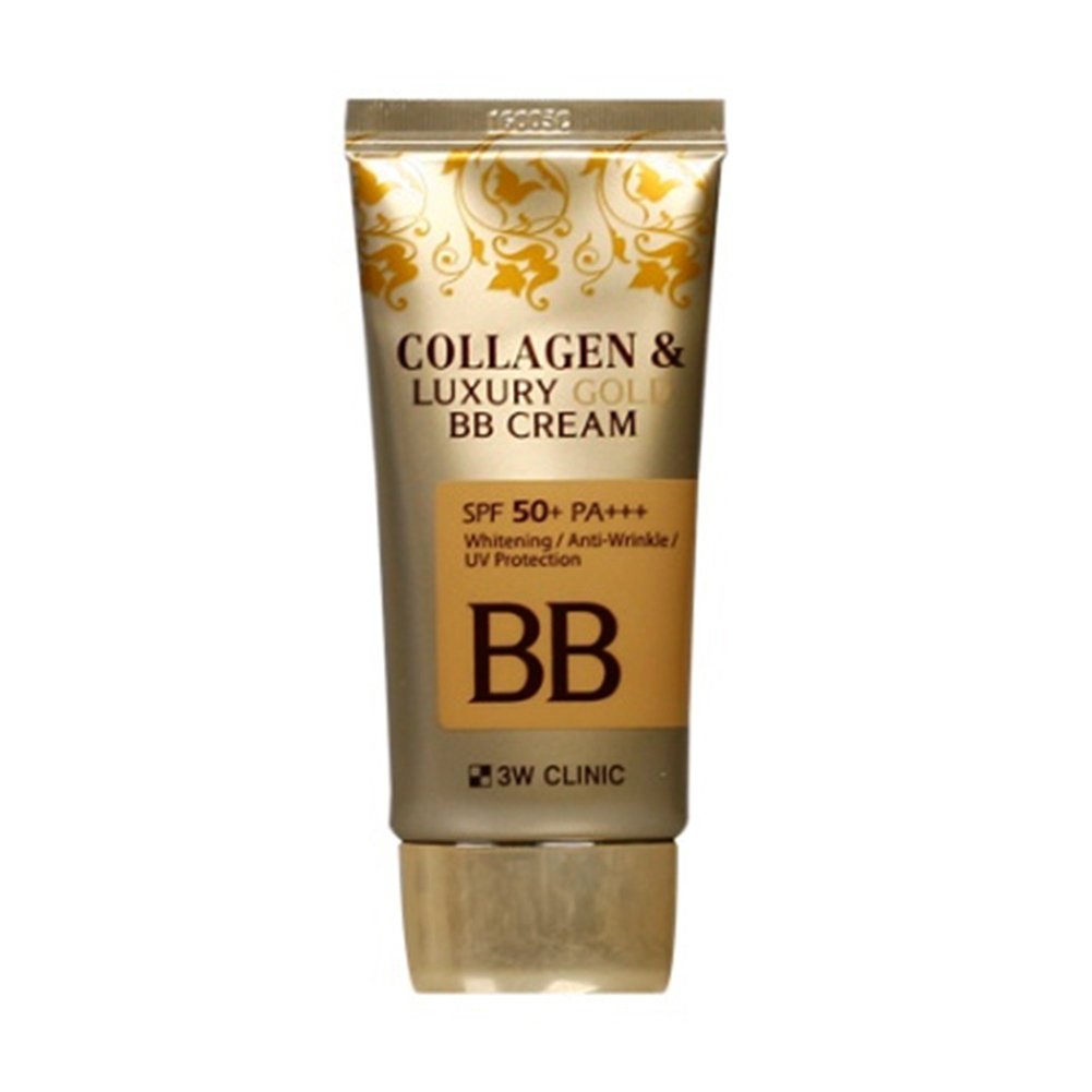 3W Clinic Collagen and Luxury Gold BB Cream packaging hints at premium daily use.