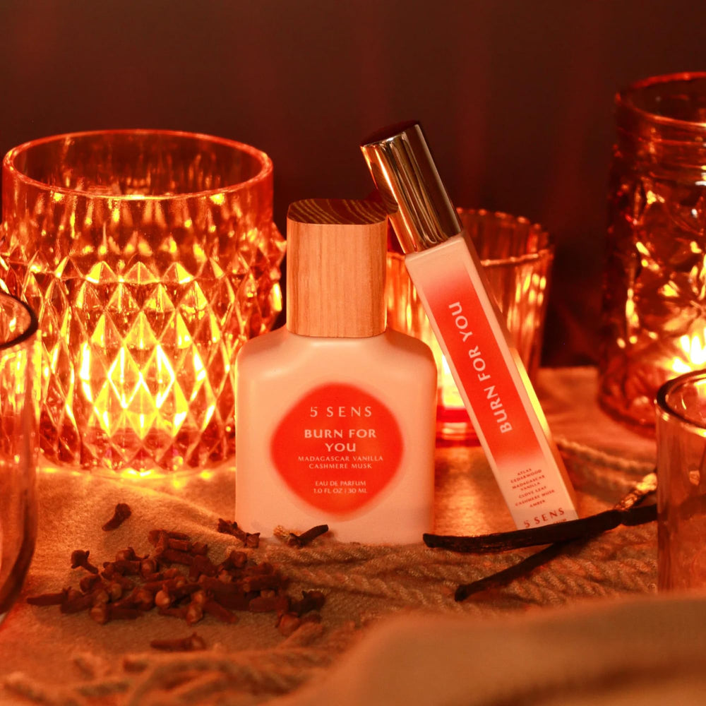 5 SENS Burn For You edp swirl amber hints at lingering warmth for evenings