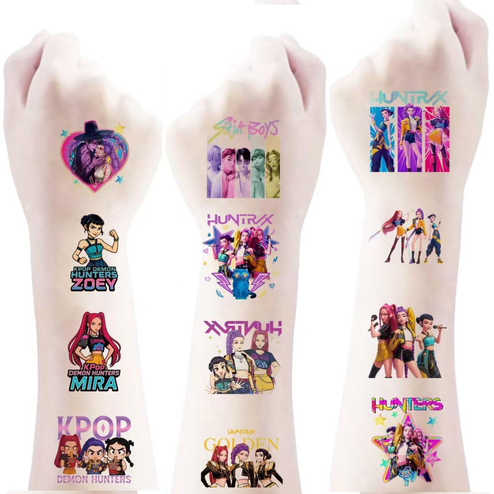 50Pcs Sheets Kpop Demon tattoos quick cleanup after crafts.