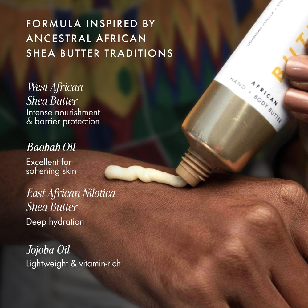 54 Thrones dual-shea texture close-up shows creamy moisture perfect for daily use.