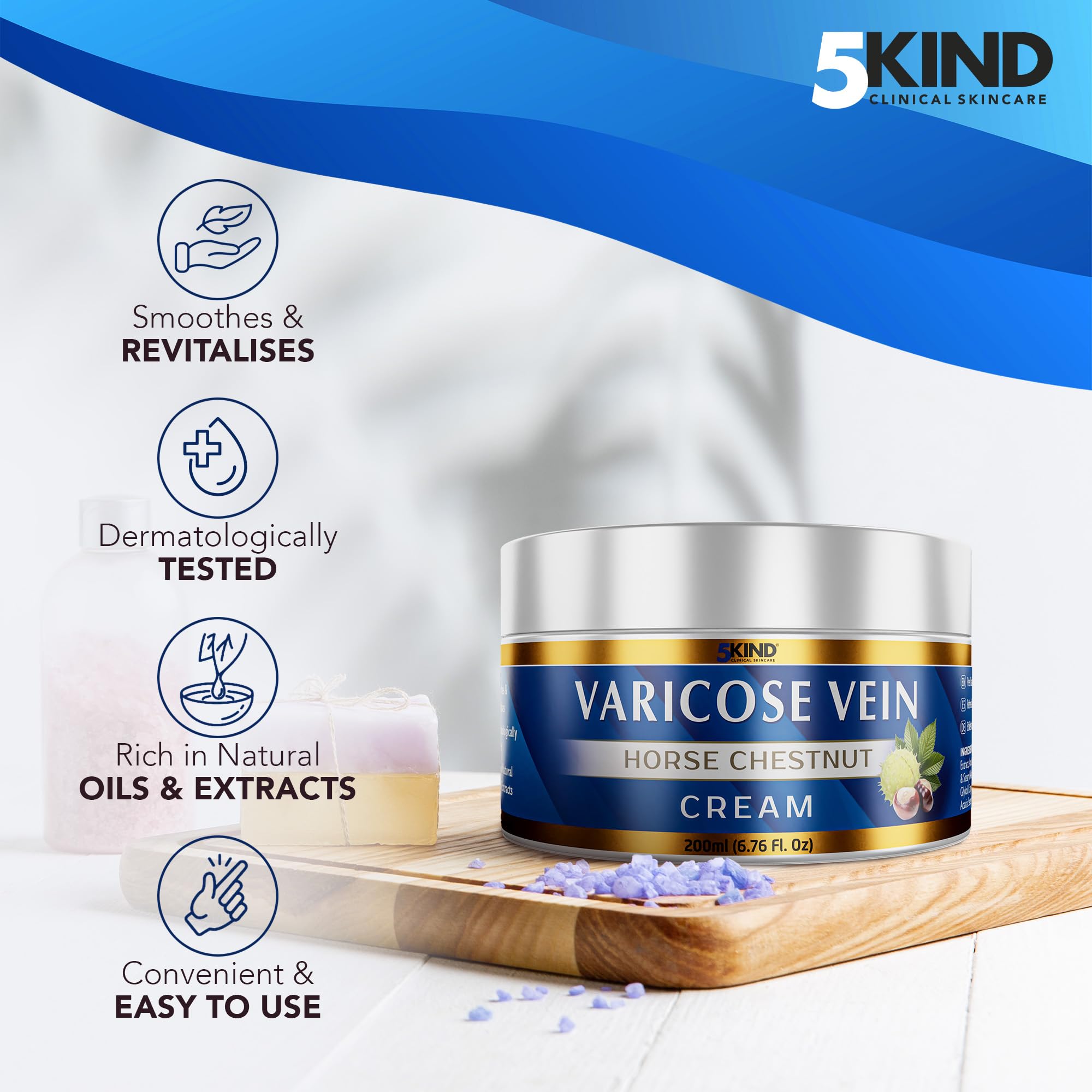 5Kind zinc oxide label highlighting skin protection.