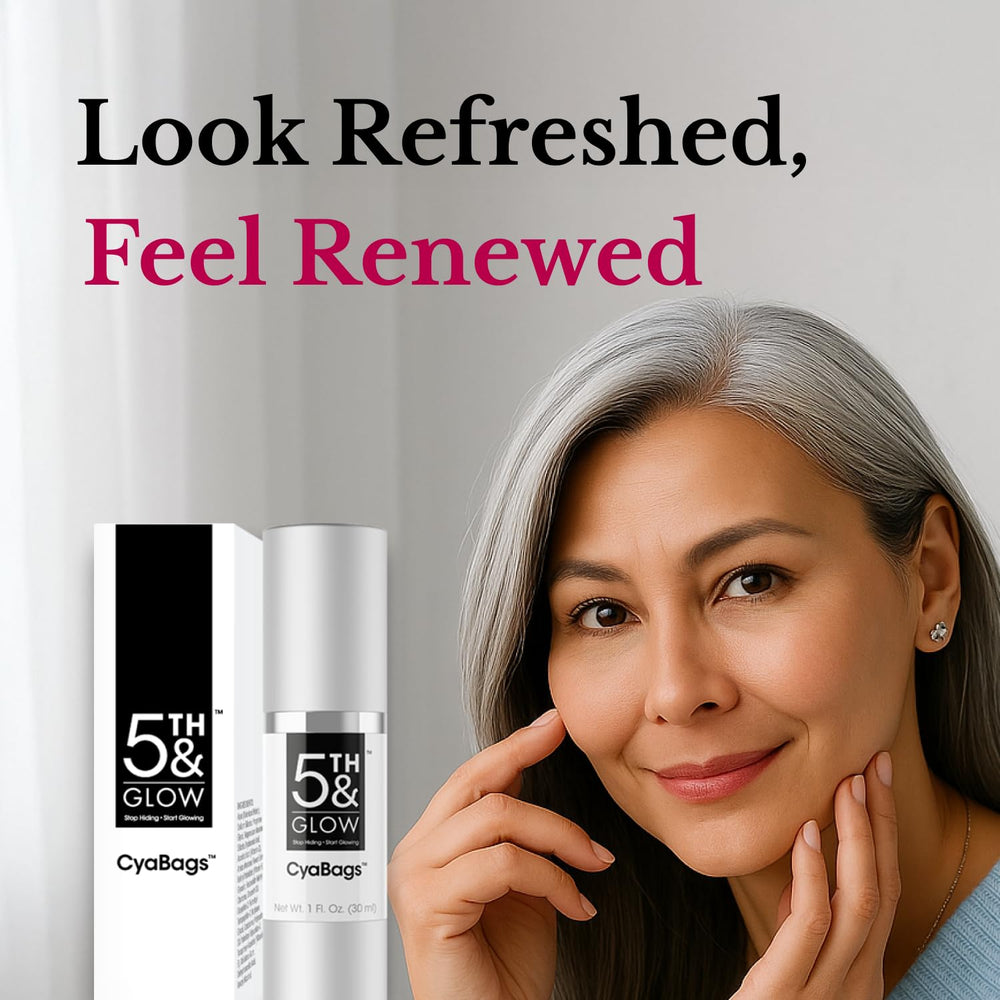 5th & Glow Cyabags smooth under-eye area after lightweight application