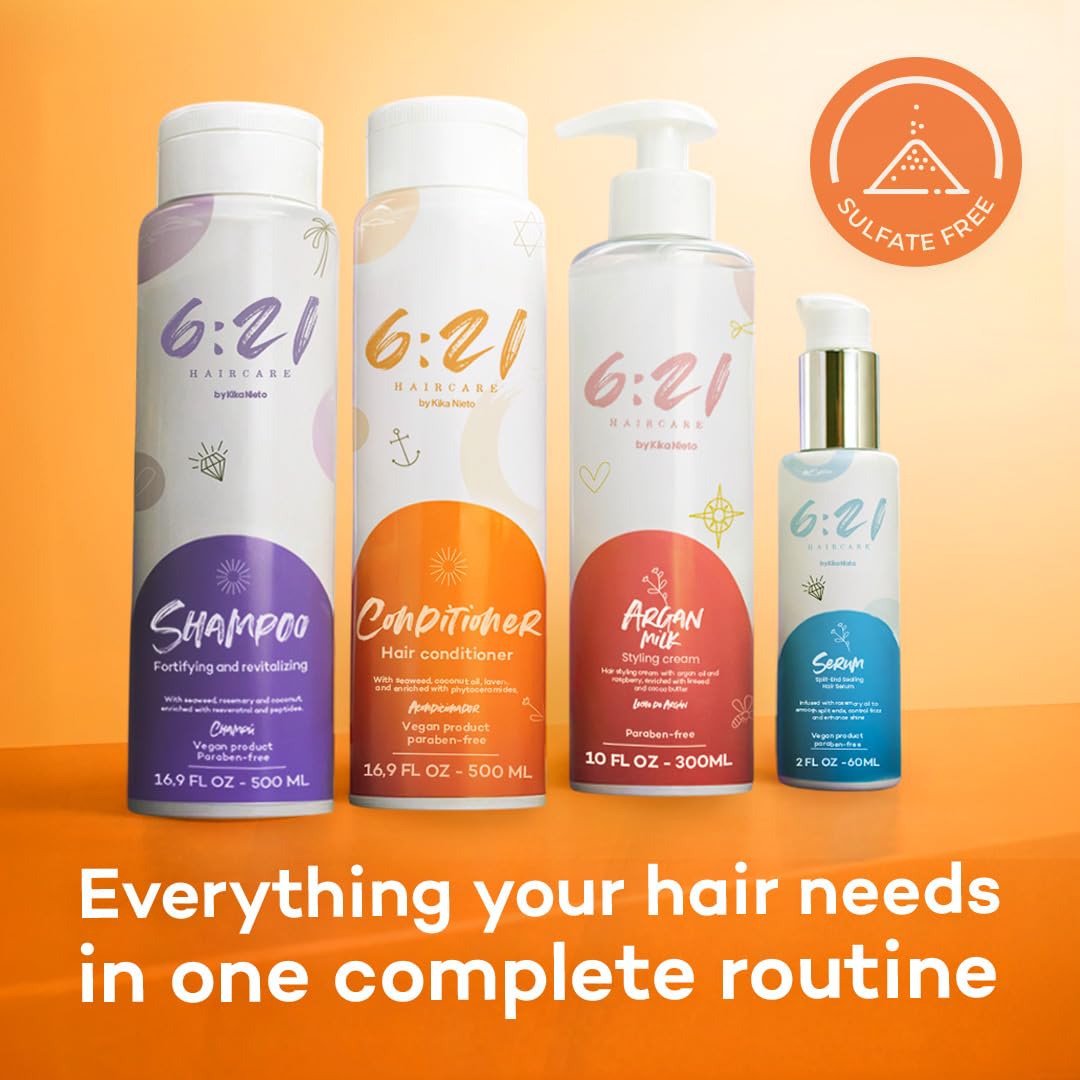 621 Haircare daily-use bathroom scene, showcasing routine conditioning benefits.