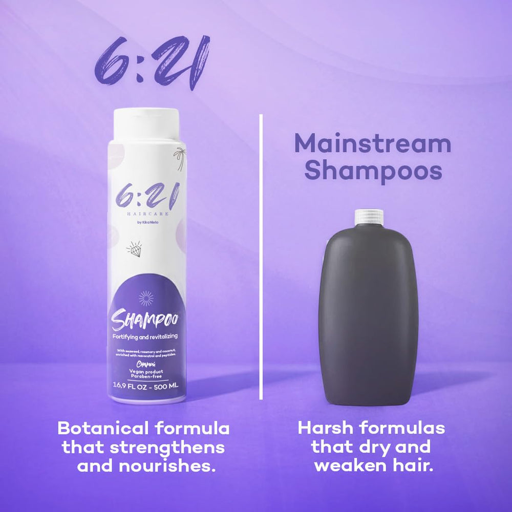621 Haircare daily-use bottle on towel—practical routine for everyday washing