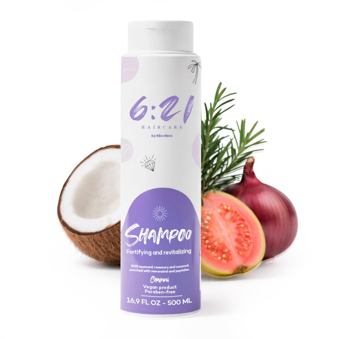 621 Haircare onion rosemary shampoo bottle—sulfate-free cleanse for soft, manageable hair