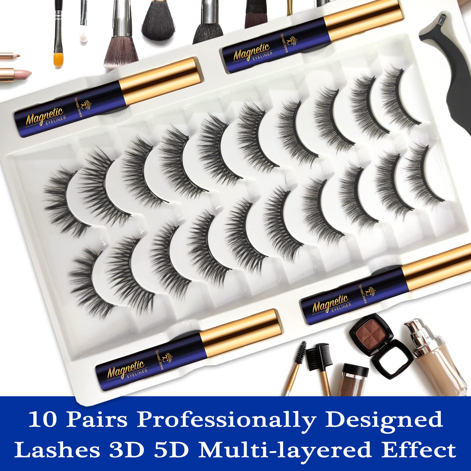 7C SEVENCROWN upgraded magnetic eyeliner with strong hold in view.