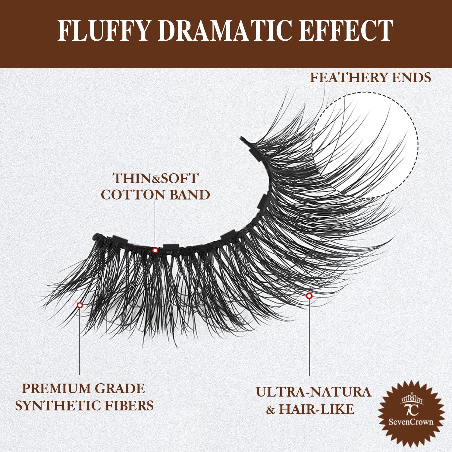 Vegan and cruelty-free packaging and lashes from 7C SevenCrown
