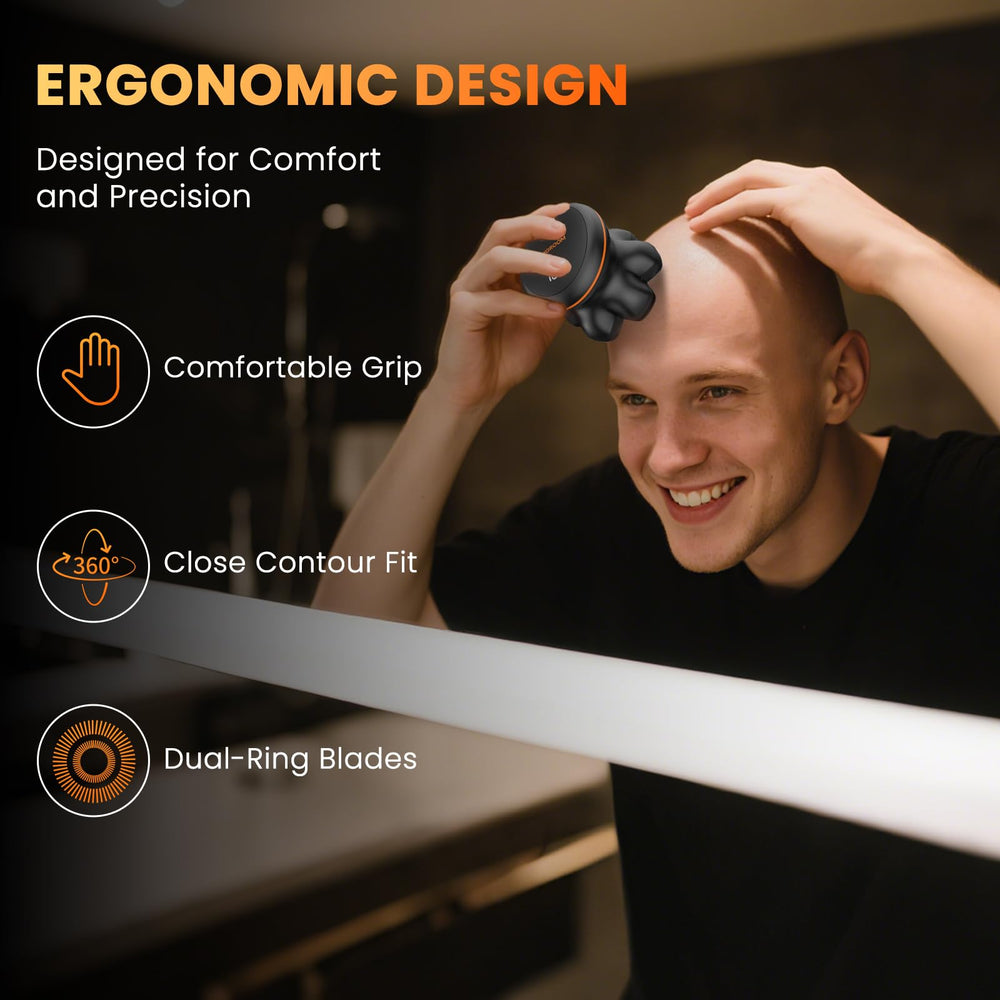 7D head shaver dual-speed settings for gentle or quick grooming