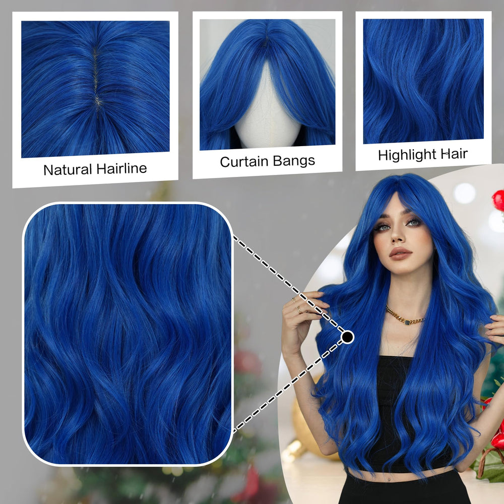 7JHH WIGS middle part wavy wig offers easy flattering shape