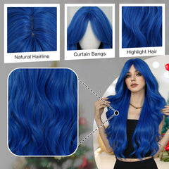7JHH WIGS middle part wavy wig offers easy flattering shape