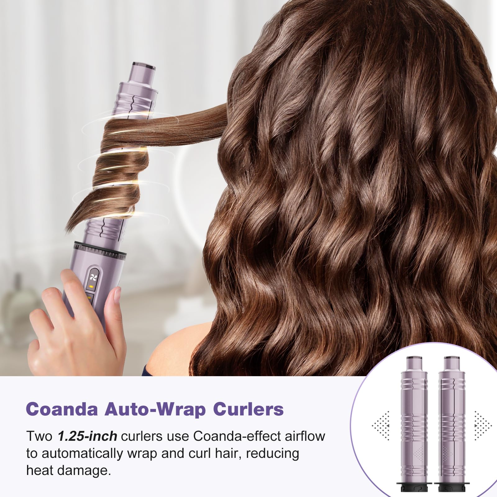 7MAGIC auto-wrap curlers in action for natural curls