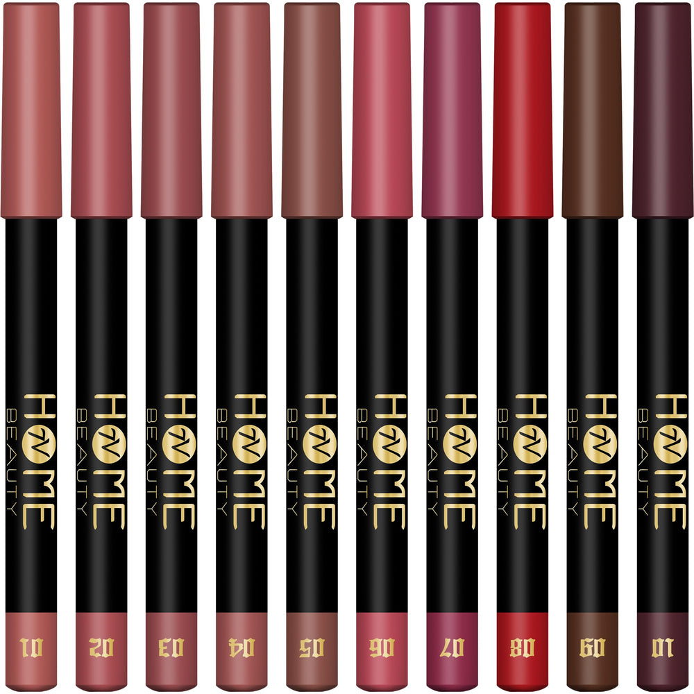 7V HOME BEAUTY lip crayon application demonstrates creamy, glide-on texture.