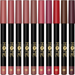 7V HOME BEAUTY lip crayon application demonstrates creamy, glide-on texture.