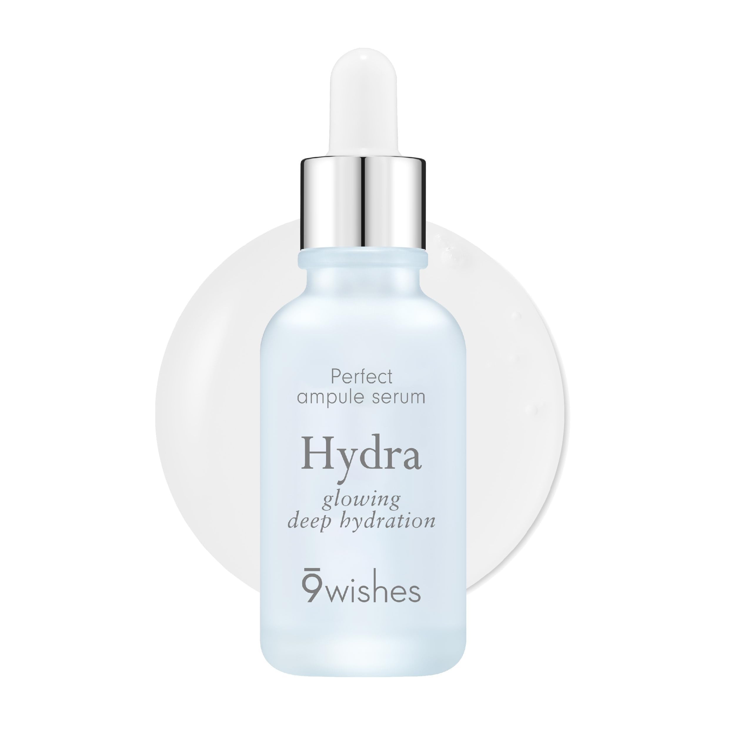 9 Wishes Hydra Ampoule II bottle showcases premium hydration and elegant packaging.