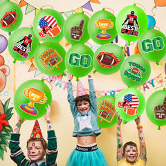 91BALLOONS football icon designs including helmets and balls for bold decor