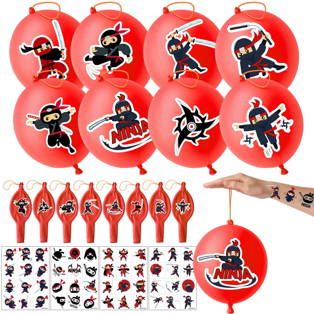 91BALLOONS ninja punch balloons in red for lively party decor.