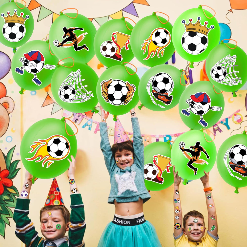 91BALLOONS pre-cut soccer tattoos easy to apply for mess-free fun