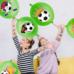 91BALLOONS soccer icon balloon showing balls and goals for festive decor