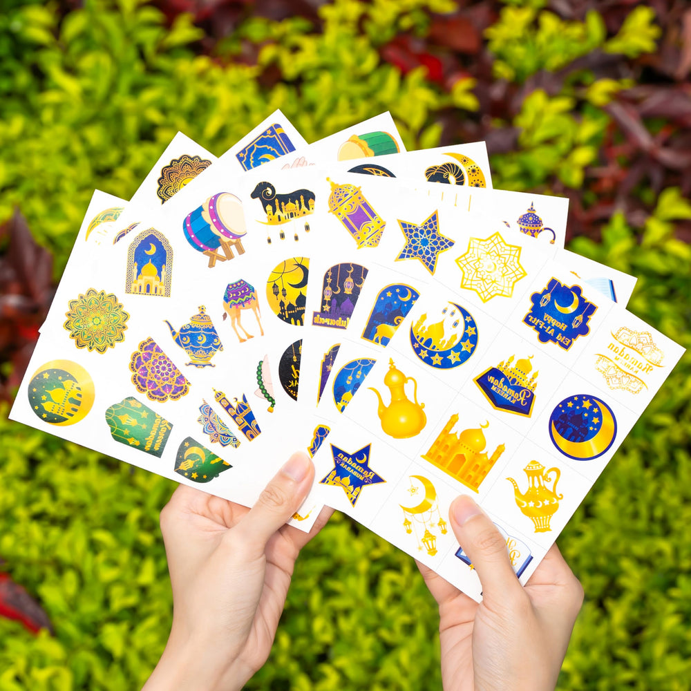 91TATTOOS Ornamental design tattoos sheet, versatile for art projects and party favors.