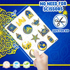 91TATTOOS Party balloons design sheet, perfect for Ramadan Eid party decorations.