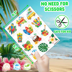 91TATTOOS Hibiscus leaf tattoos provide tropical flair for birthday activities.