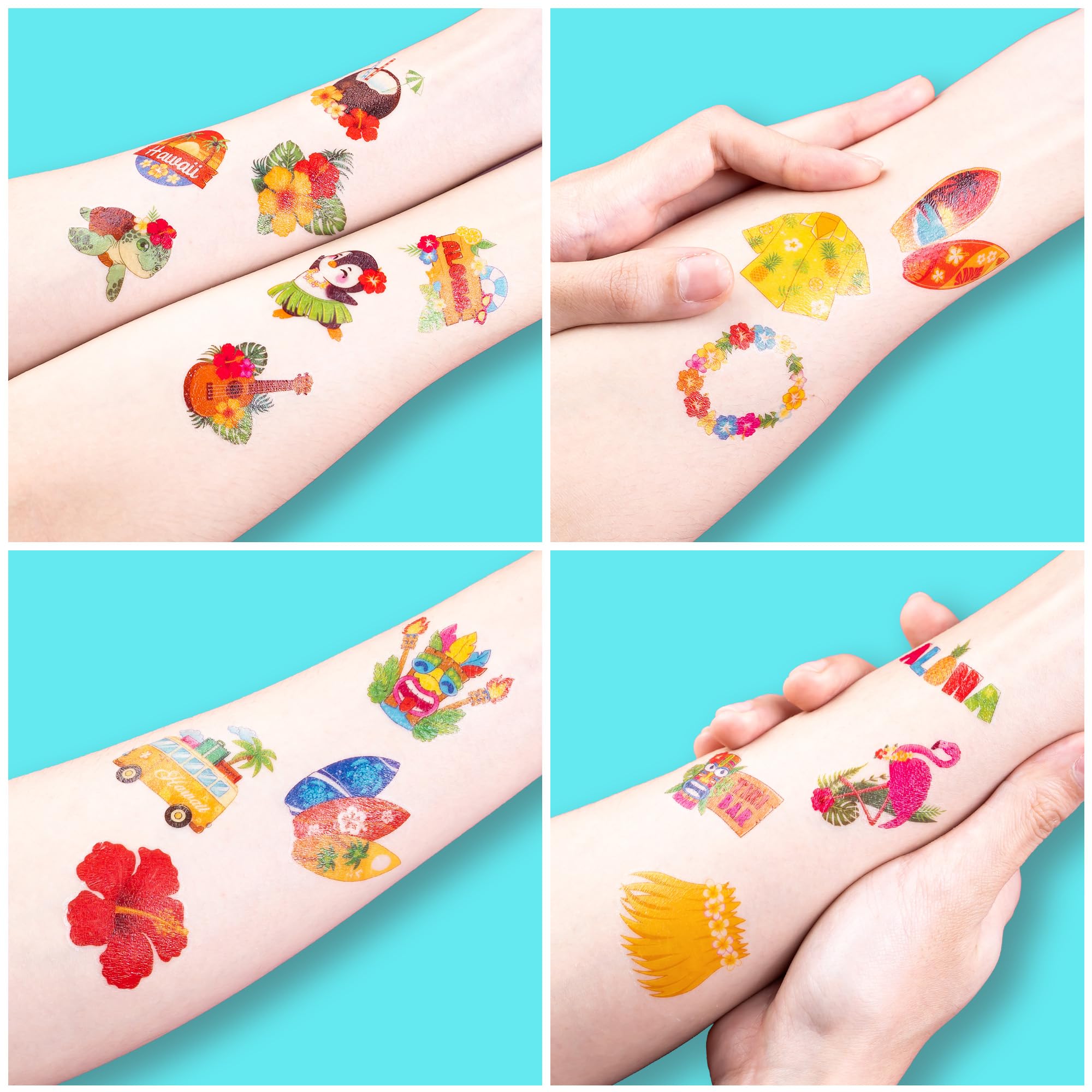 91TATTOOS Seashell motifs offer beachy charm for outdoor luau events.