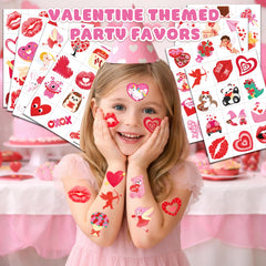 91TATTOOS Valentine heart tattoo sheet 2 supports classroom rewards